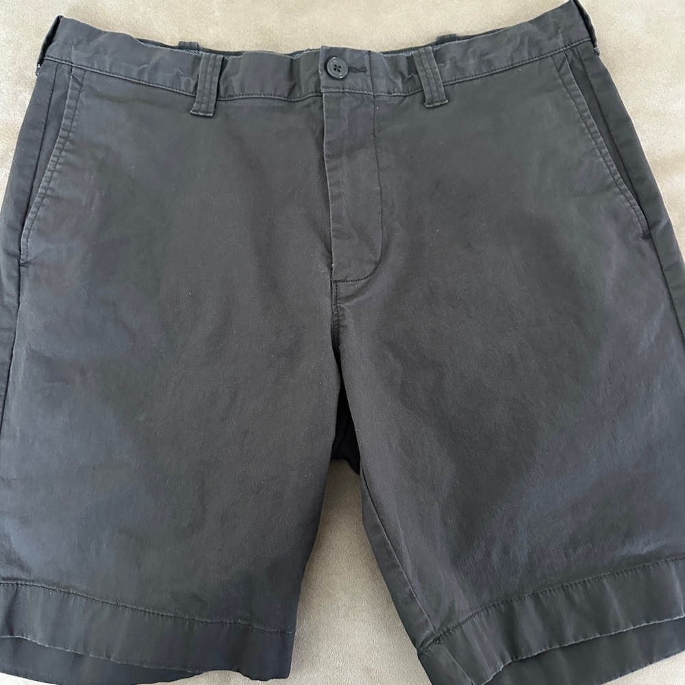 J. Crew Flex Chino Charcoal Flat Front Shorts Size 34
